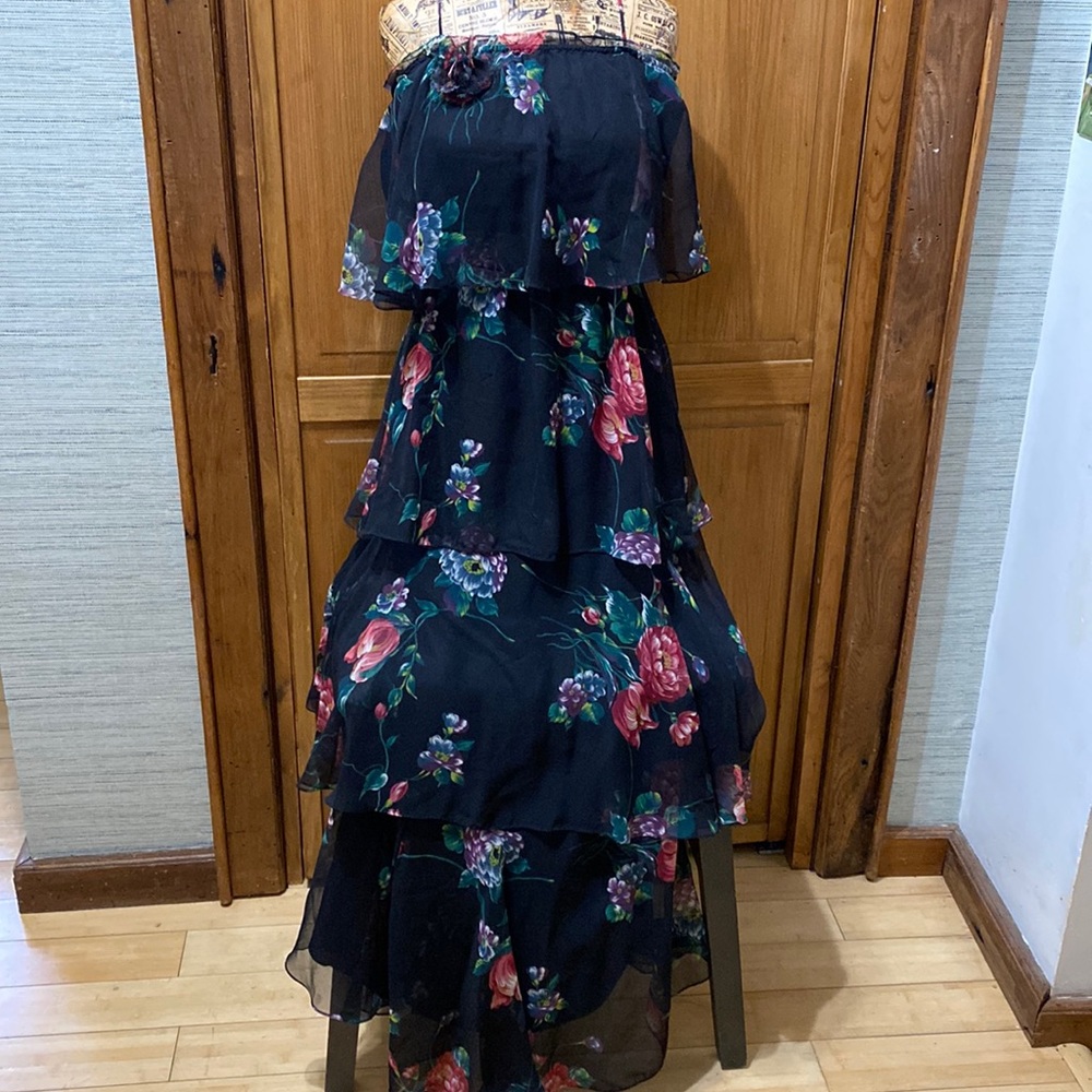 Vintage chiffon maxi dress